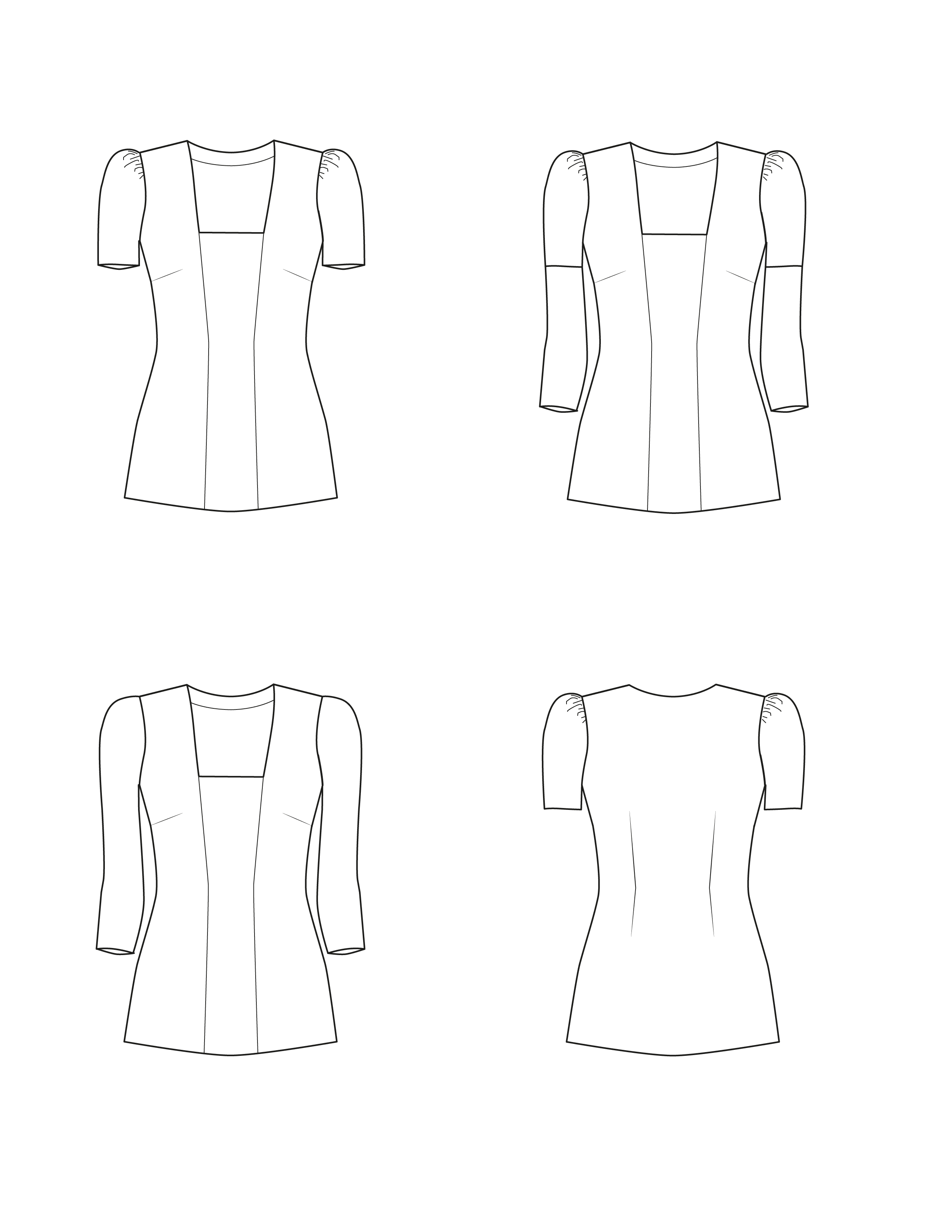 ARLETTE - Shirt mit eckigem Ausschnitt und optionalen Puffärmeln Gr. 34-54 - Sewando