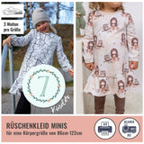 Rüschenkleid Gr. 86-122 in 3 Weiten je Größe auch für schmale und kräftige Kids
