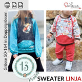 Sweater Linja, Schnittmuster Grösse 50-164