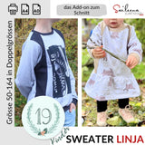 Sweater Linja ADD-ON, Schnittmuster Grösse 50-164