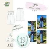 Schnittmuster Culotte | Damenhose mit weitem Bein | Größen 36–56 | Einfach & schnell genäht | PDF
