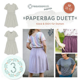 Schnittmuster Paperbag Duett Kleid & Shirt | Damen Gr. 32-52