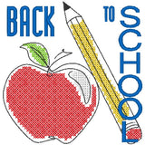 Stickdatei Spruch "Back to SCHOOL"