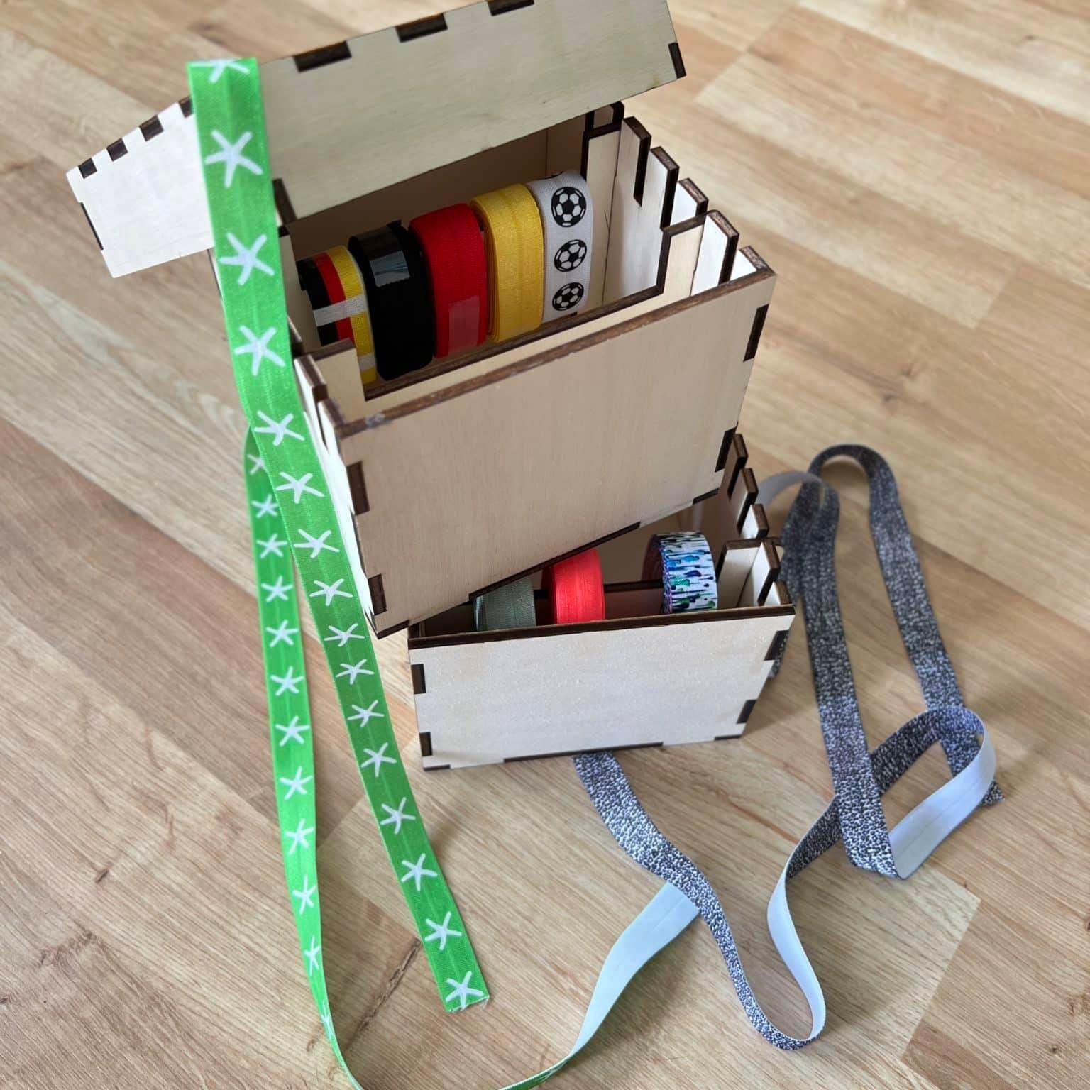 Basteln mit Laserdatei Bänder Box | SVG - Sewando