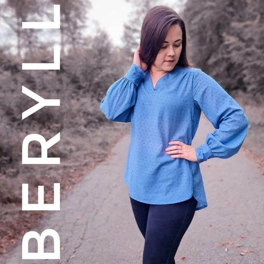 Schnittmuster Bluse Beryll Gr. A - M DE/EN/FR - Sewando