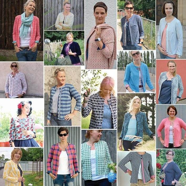 Schnittmuster Jacke Betty Gr. S–XL – PDF A4, A0 & Beamer inkl. Anleitung - Sewando