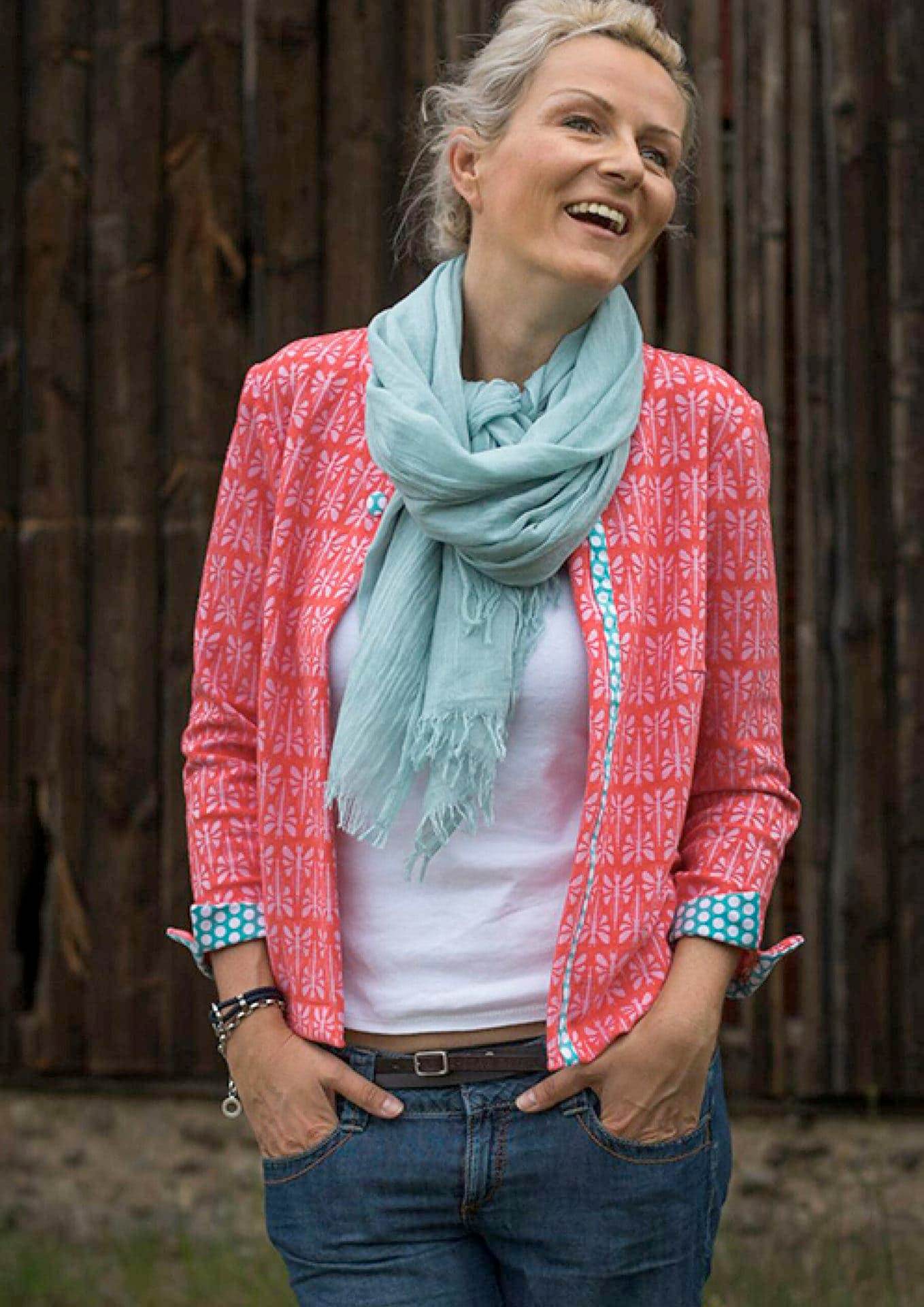 Schnittmuster Jacke Betty Gr. S–XL – PDF A4, A0 & Beamer inkl. Anleitung - Sewando