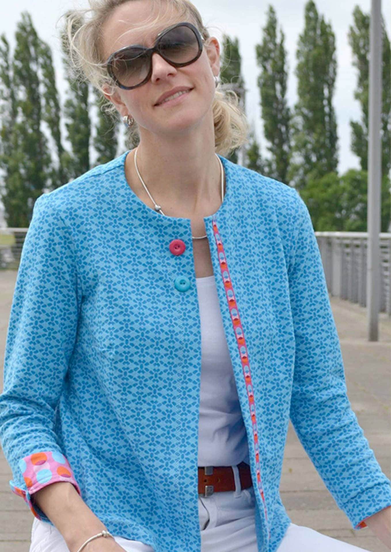 Schnittmuster Jacke Betty Gr. S–XL – PDF A4, A0 & Beamer inkl. Anleitung - Sewando