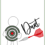 Stickdatei - Dart (Untersetzer, Mugrug, Anhänger, Schild etc.) - Sewando