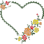 Stickdatei - Blumenherz - Sewando