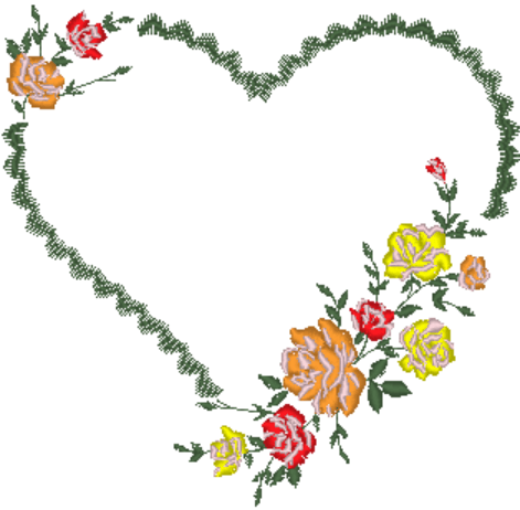 Stickdatei - Blumenherz - Sewando