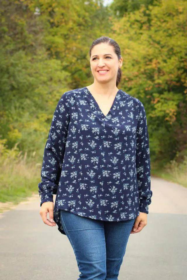 Schnittmuster Bluse Beryll Gr. A - M DE/EN/FR - Sewando