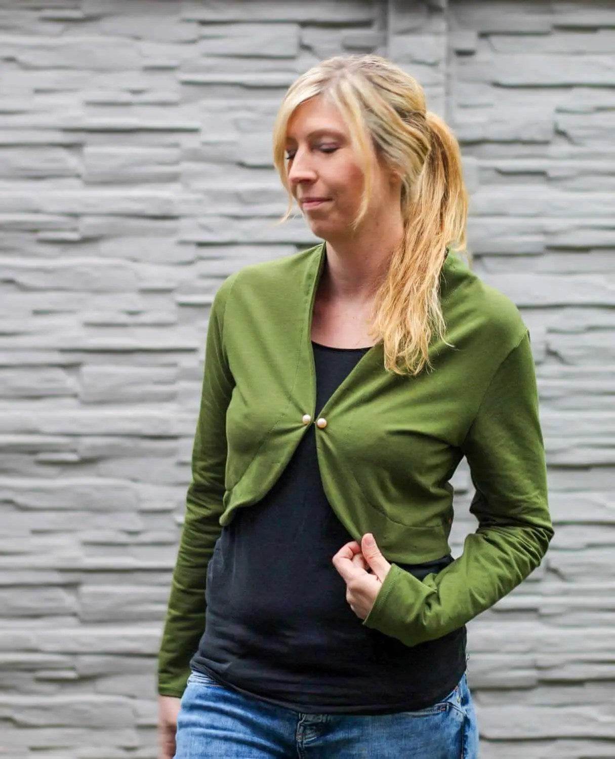 Schnittmuster Bolero Boji Gr. A - M DE/EN/FR. BU 76-134cm - Sewando