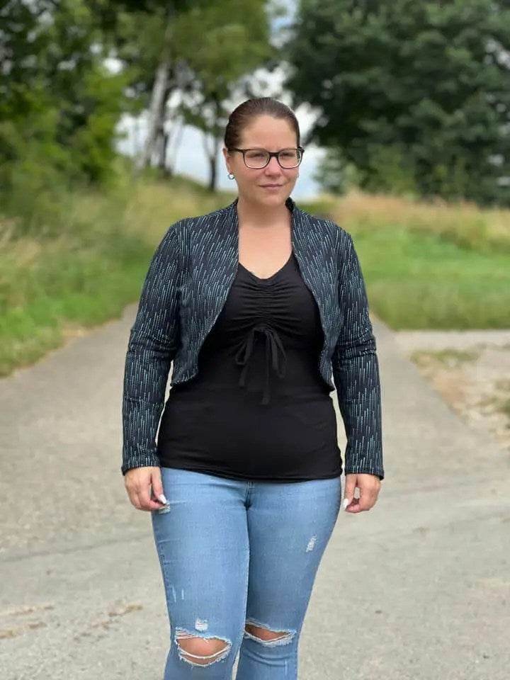 Schnittmuster Bolero Boji Gr. A - M DE/EN/FR. BU 76-134cm - Sewando