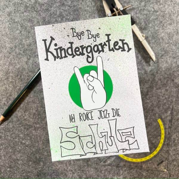 ByeBye Kindergarten | SVG, DXF & PNG Plotterdatei, Laserdatei - Sewando