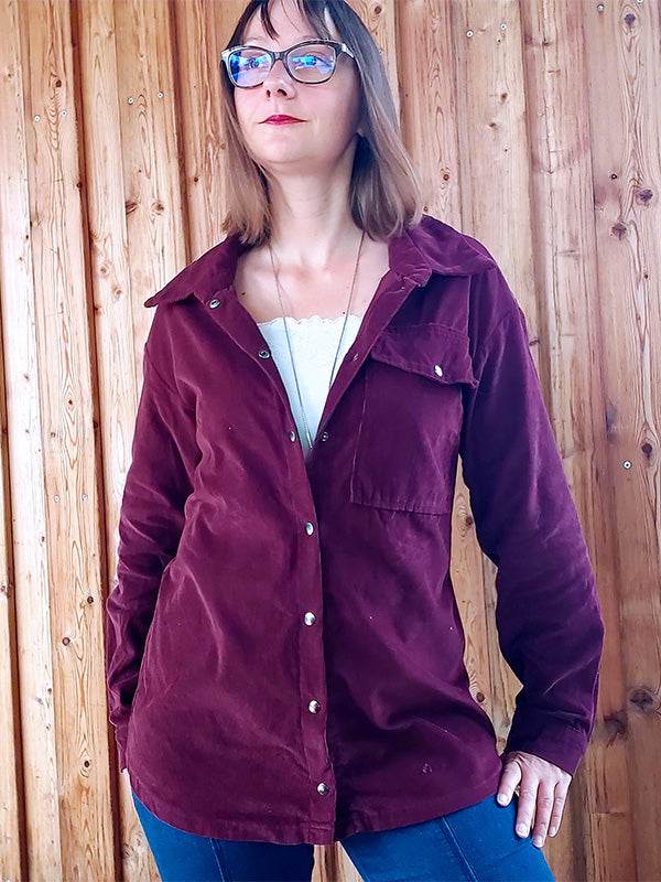 Schnittmuster Caro - Hemdbluse, Kleid mit leicht überschnittenen Schultern Gr. 34-54 - Sewando