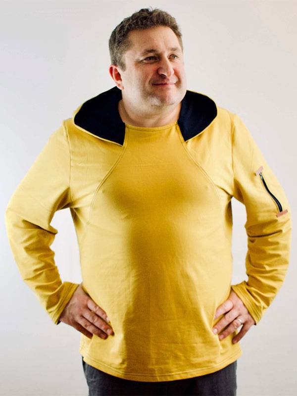 Schnittmuster CHRIS - Shirt oder Hoodie mit Teilungsnaht für ihn Gr. 44-62 - Sewando