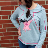 Schnittmuster CHRISTA - Hoodie oder Shirt mit besonderer Teilungnaht Gr. 34-54 - Sewando