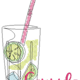 Stickdatei Single Line  "Cocktails"