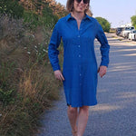 Schnittmuster Caro - Hemdbluse, Kleid mit leicht überschnittenen Schultern Gr. 34-54 - Sewando