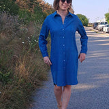 Schnittmuster Caro - Hemdbluse, Kleid mit leicht überschnittenen Schultern Gr. 34-54 - Sewando