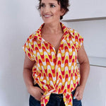 Schnittmuster Caro - Hemdbluse, Kleid mit leicht überschnittenen Schultern Gr. 34-54 - Sewando
