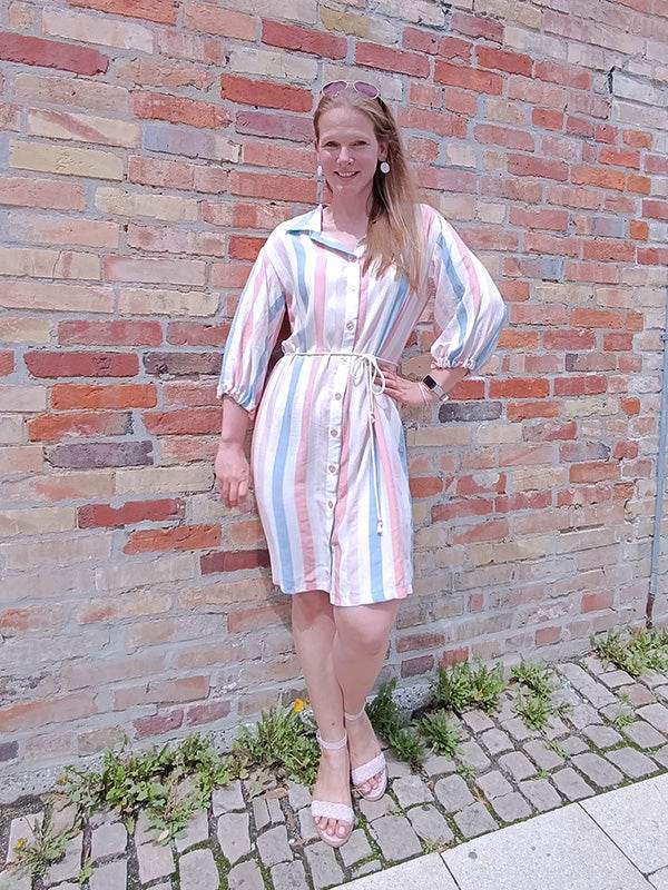 Schnittmuster Caro - Hemdbluse, Kleid mit leicht überschnittenen Schultern Gr. 34-54 - Sewando