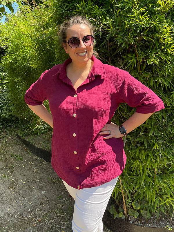 Schnittmuster Caro - Hemdbluse, Kleid mit leicht überschnittenen Schultern Gr. 34-54 - Sewando