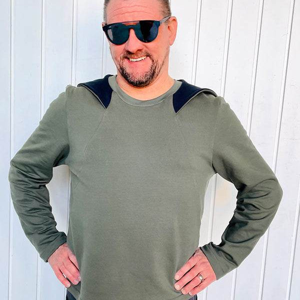 Schnittmuster CHRIS - Shirt oder Hoodie mit Teilungsnaht für ihn Gr. 44-62 - Sewando