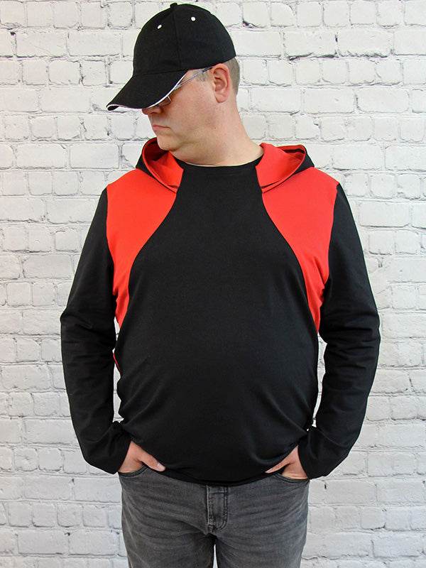 Schnittmuster CHRIS - Shirt oder Hoodie mit Teilungsnaht für ihn Gr. 44-62 - Sewando