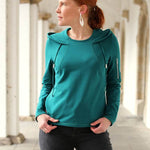 Schnittmuster CHRISTA - Hoodie oder Shirt mit besonderer Teilungnaht Gr. 34-54 - Sewando