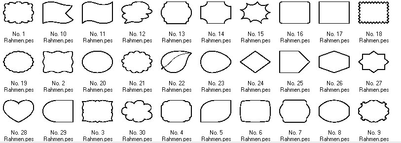 Stickdatei - Bausatz mit 30 Mugrugs (blanko zum Selbstgestalten) - Sewando