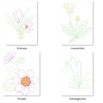 Stickdatei - 8 Bestecktaschen Blumenmeer - Sewando