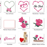Stickdatei - Set "Liebe" (19 Dateien)