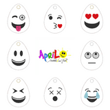 8 ITH Ostereier "Emojis" Stickdateien