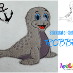 Stickdatei - Robbe (Doodle) in 3 Größen - Sewando