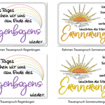 Stickdatei - 2x Trauerspruch Single Line - Sewando