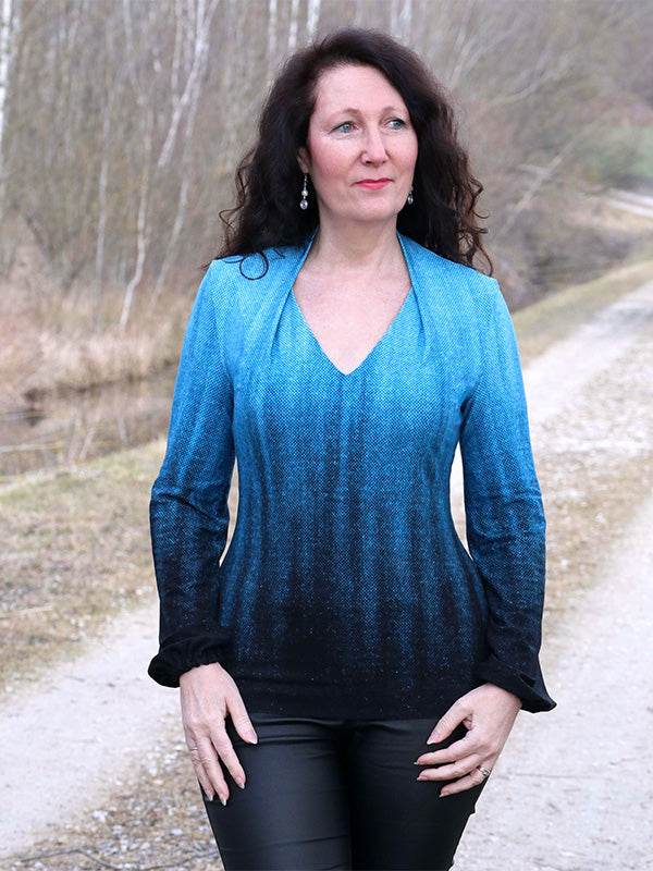 Schnittmuster COREY Set Shirt und Kleid mit ganz besonderem Kragen und gar nicht schwer zu nähen Gr. 34-54 - Sewando