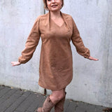 Schnittmuster COREY Set Shirt und Kleid mit ganz besonderem Kragen und gar nicht schwer zu nähen Gr. 34-54 - Sewando