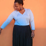 Schnittmuster COREY Set Shirt und Kleid mit ganz besonderem Kragen und gar nicht schwer zu nähen Gr. 34-54 - Sewando