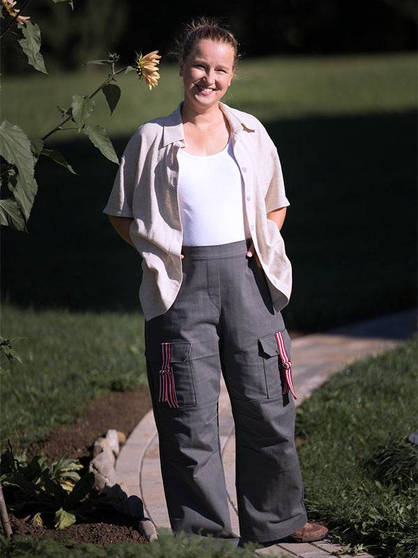 Schnittmuster CORINNA- Cargohose, Regenhose mit den typischen Taschen Gr. 34-54 - Sewando
