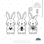 Hasenbande Ostern Plotterdatei [Digital] - Sewando