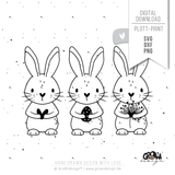 Hasenbande Ostern Plotterdatei [Digital] - Sewando