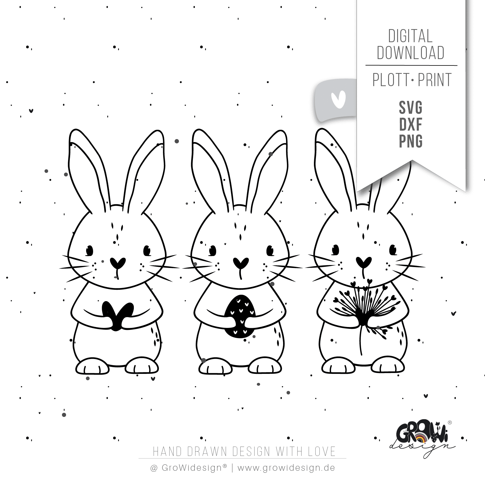 Hasenbande Ostern Plotterdatei [Digital] - Sewando