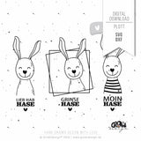 Hase GrinseHASE Plotterdatei [Digital] - Sewando