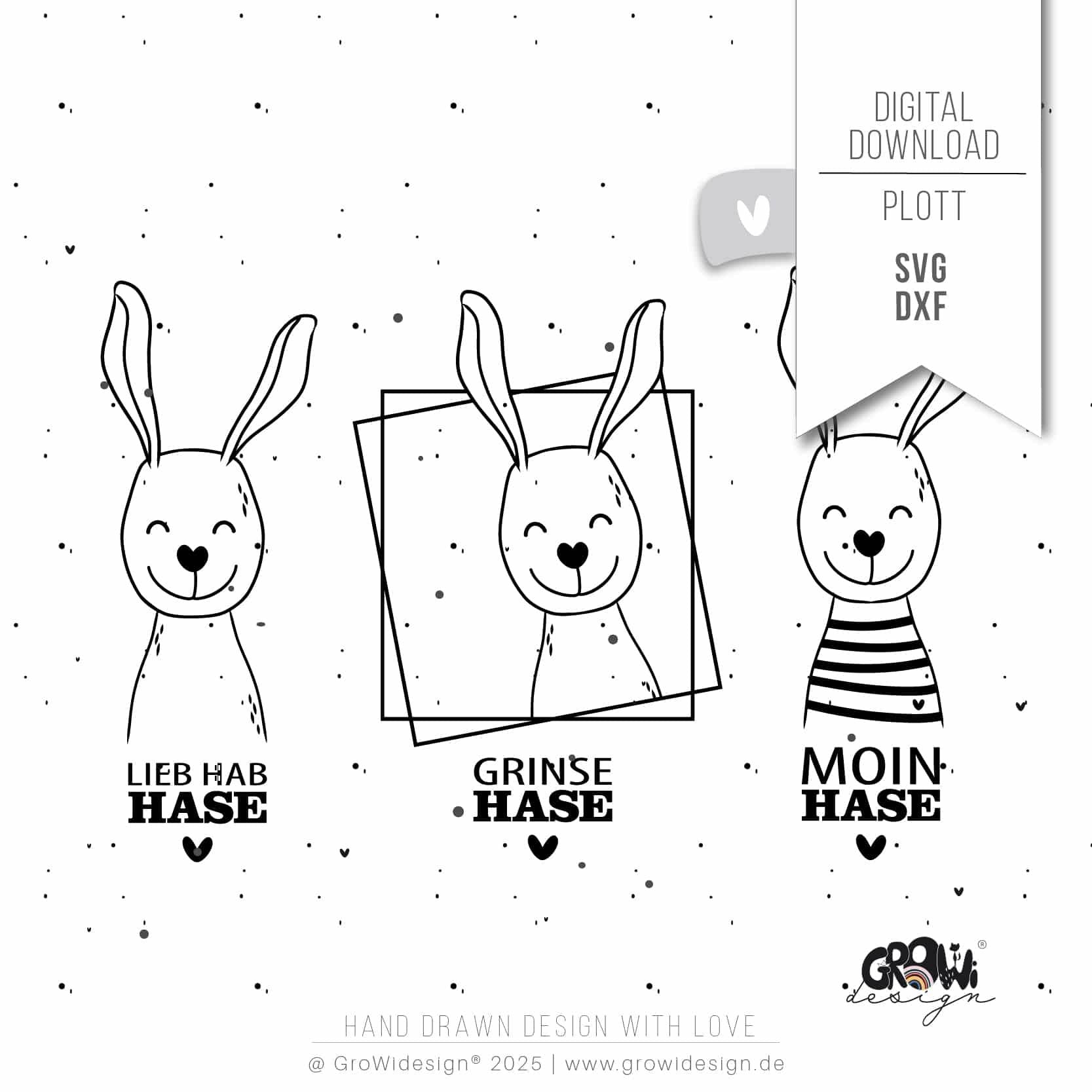 Hase GrinseHASE Plotterdatei [Digital] - Sewando