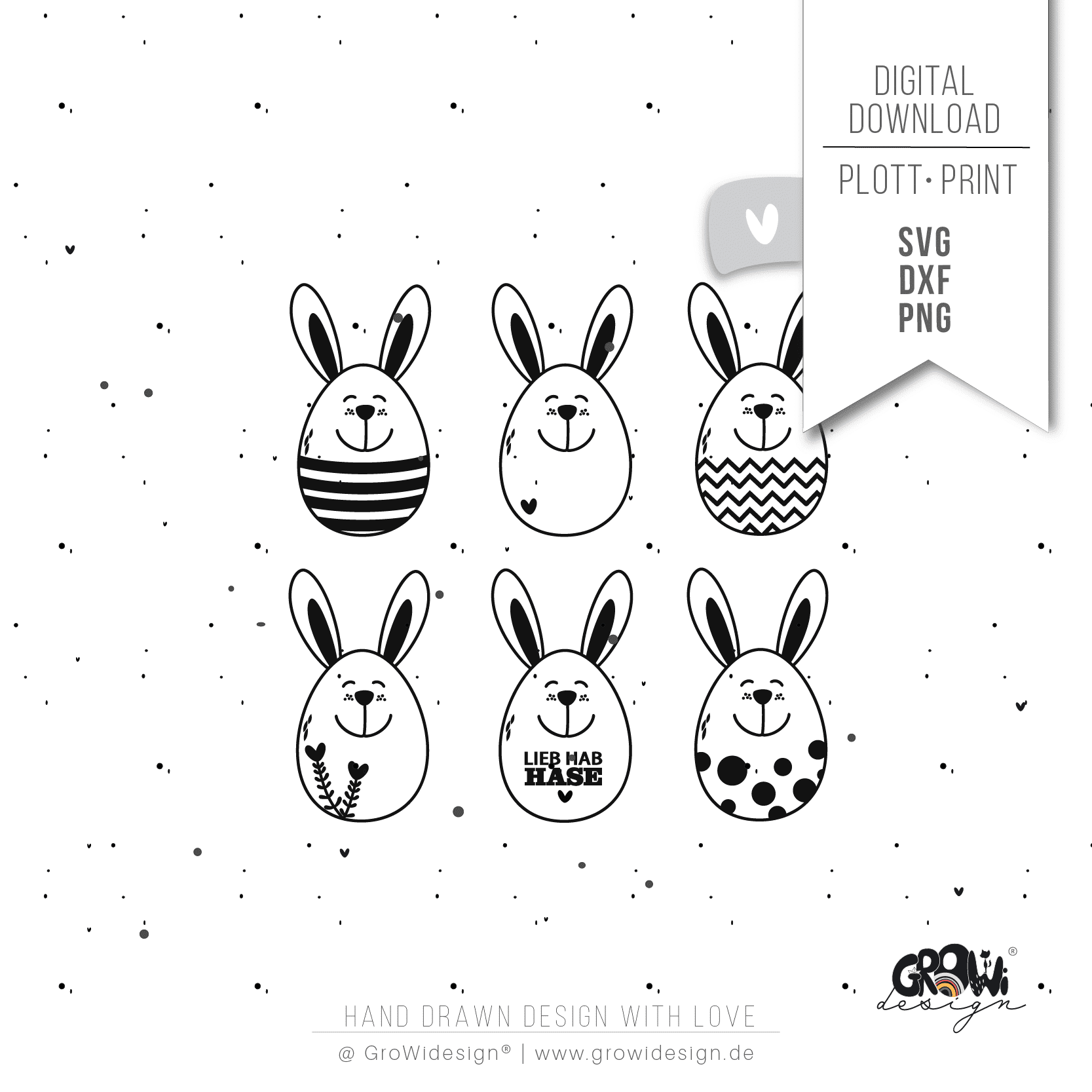 Osterhasen Plotterdatei [Digital] - Sewando