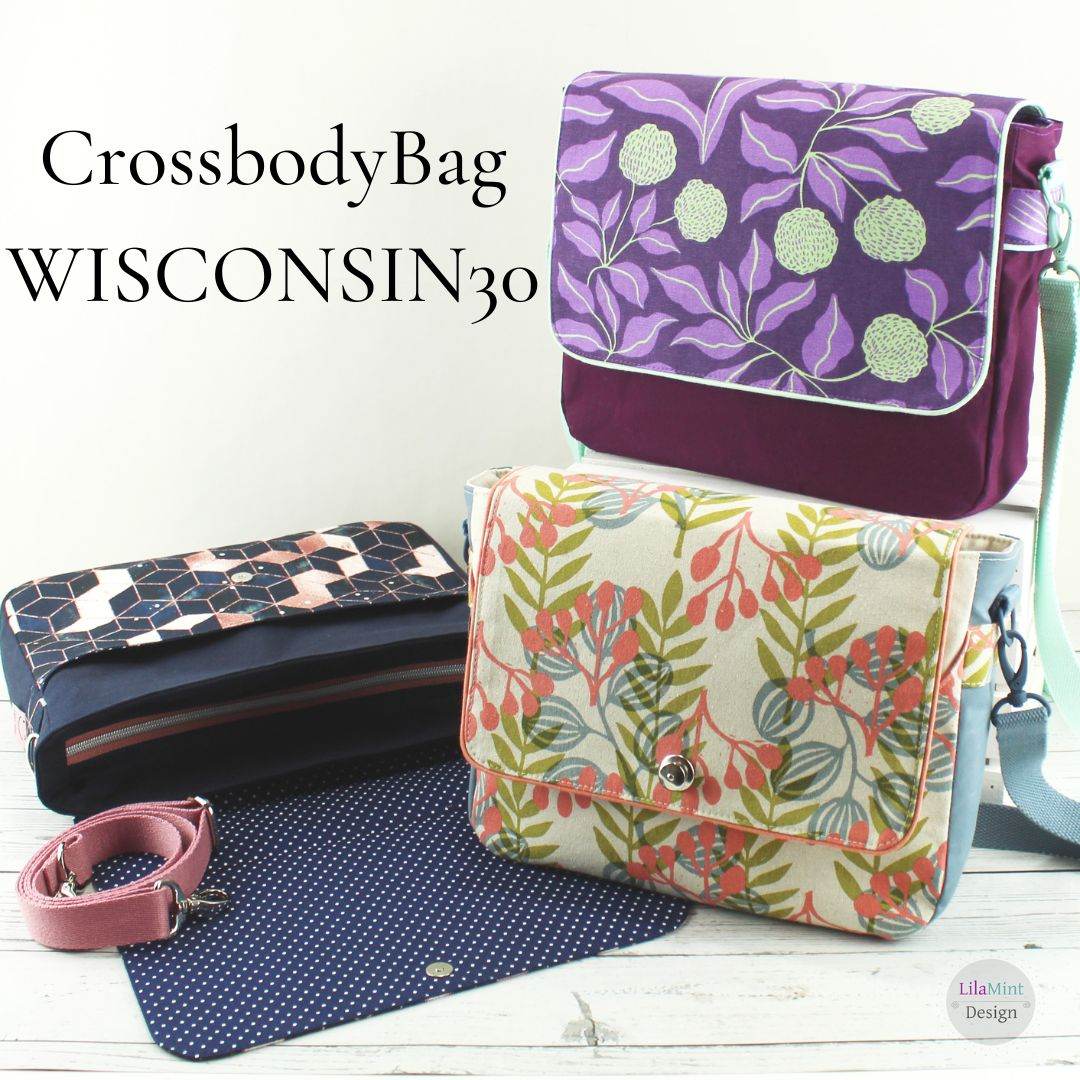 eBook CrossbodyBag WISCONSIN30 Nähanleitung Schnittmuster - Sewando
