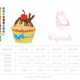 Cupcake Stickdatei – Süßes Motiv für Geburtstage, Deko & kreative Projekte - Sewando