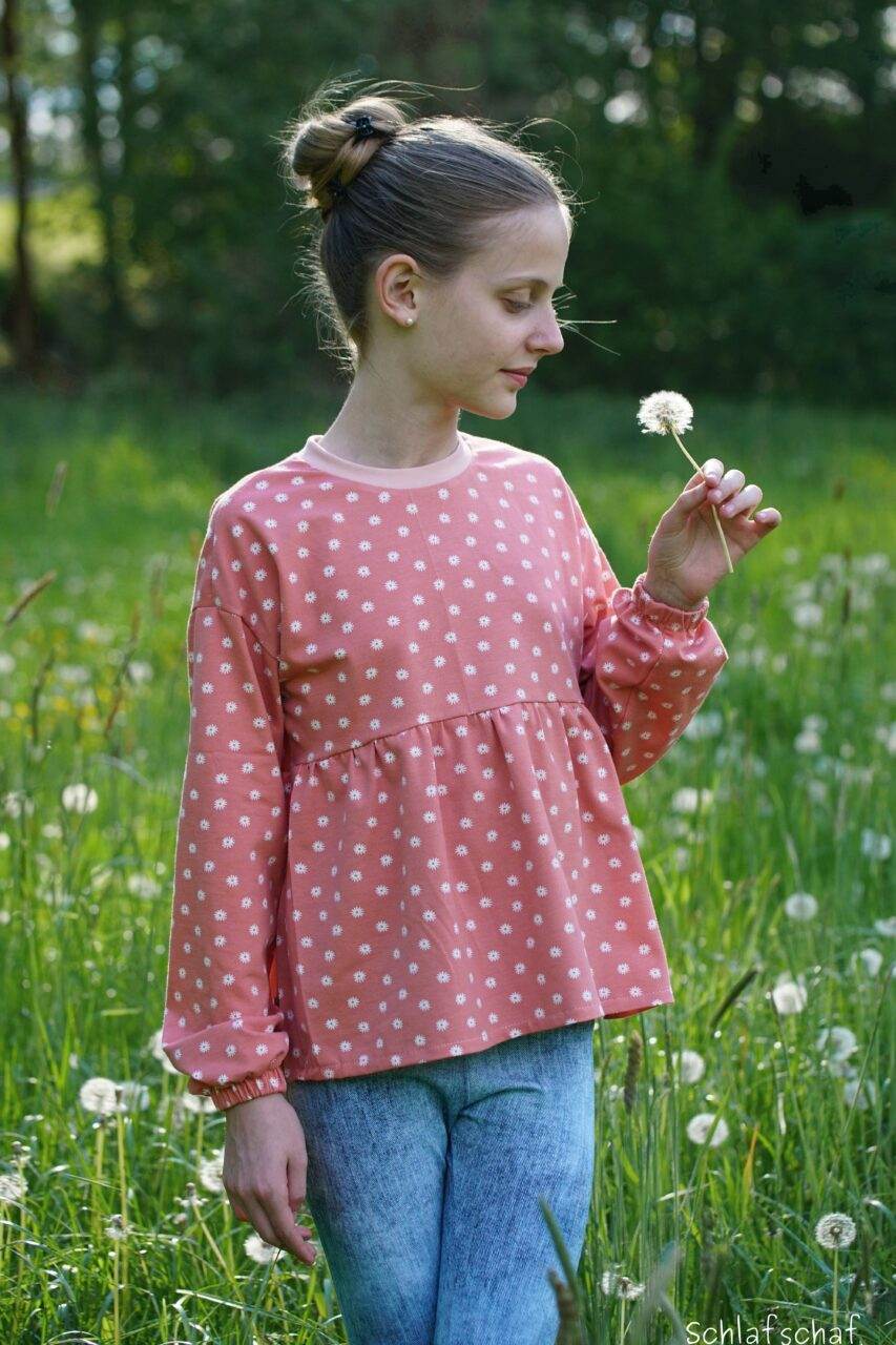 RUFFLE SWEATER LINA 80-164 - Sewando